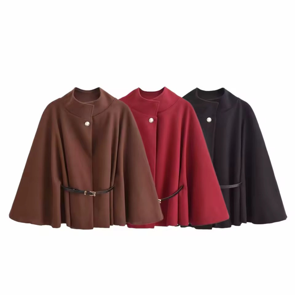 Belted Poncho Coat