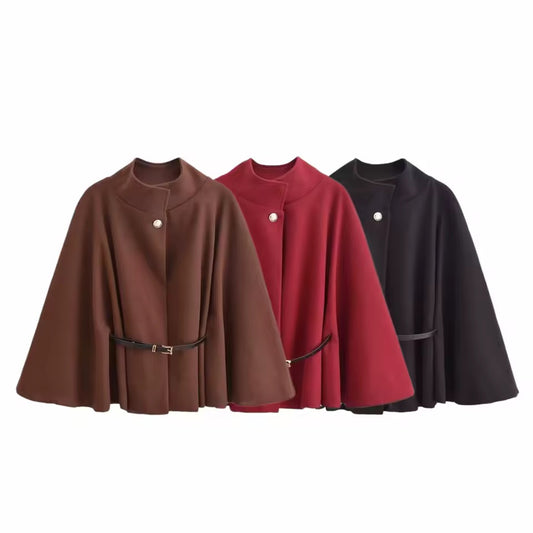 Belted Poncho Coat