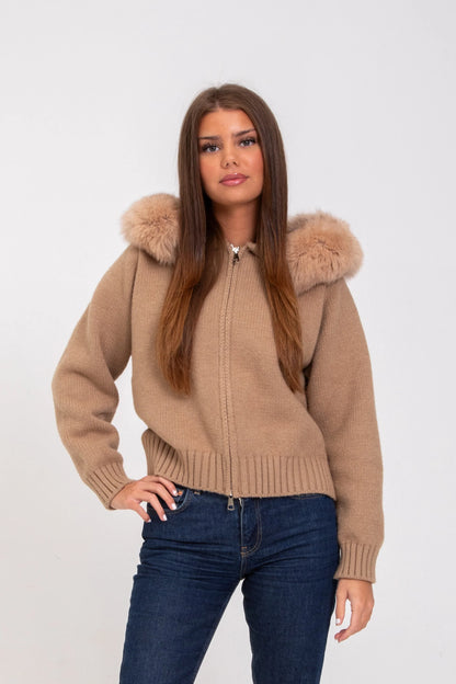 Faux Fur Hooded Coat