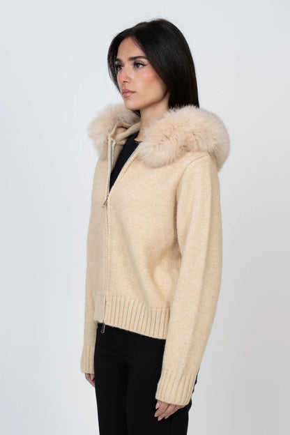 Faux Fur Hooded Coat