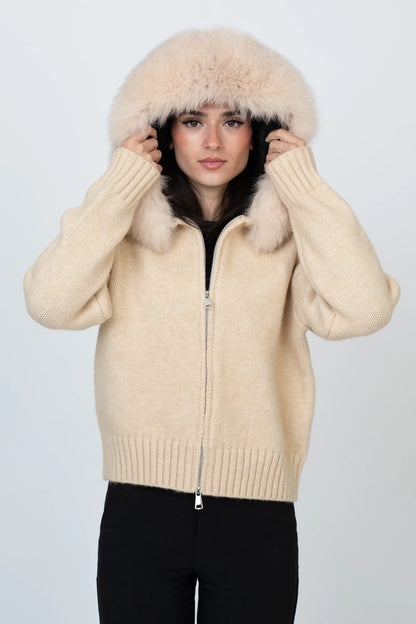 Faux Fur Hooded Coat