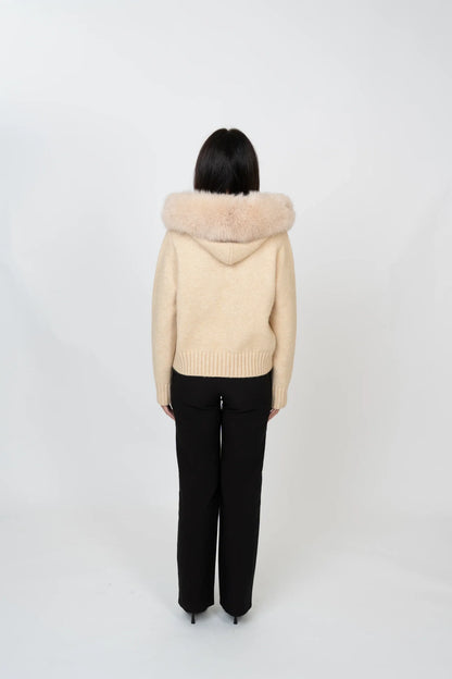 Faux Fur Hooded Coat