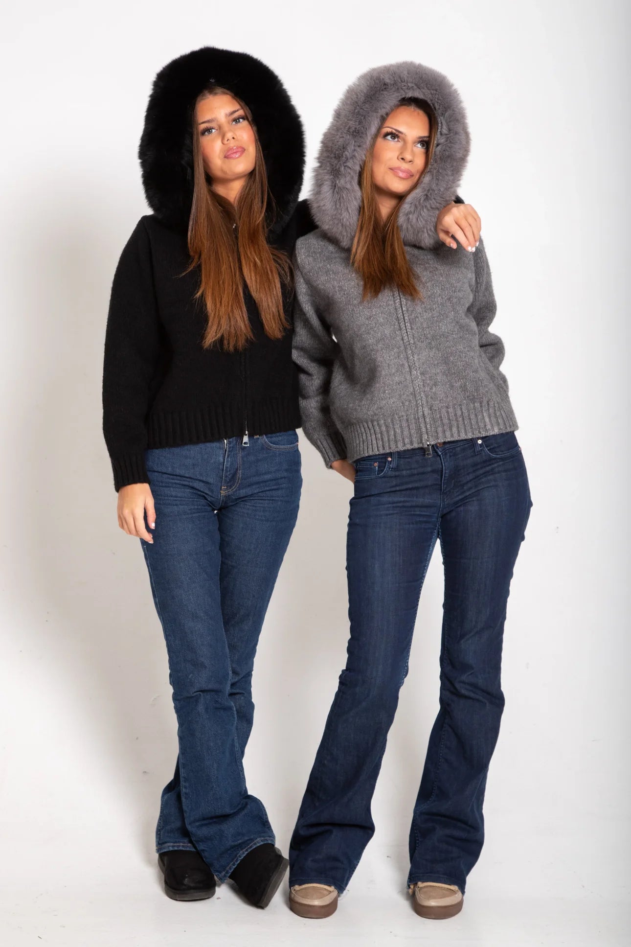 Faux Fur Hooded Coat