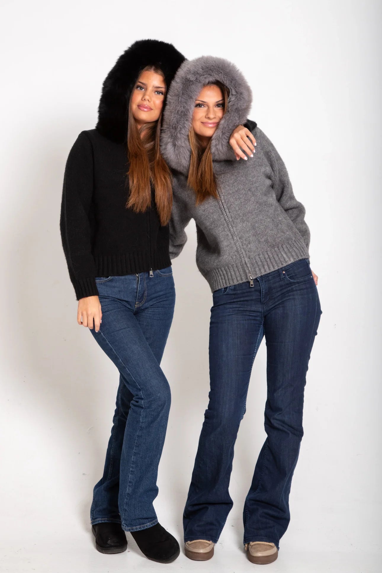 Faux Fur Hooded Coat