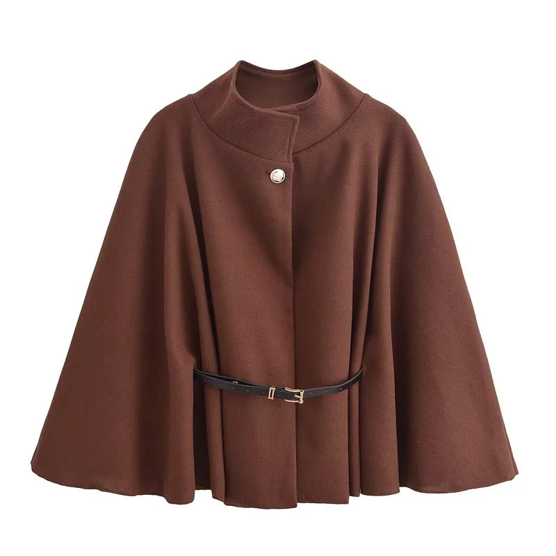 Belted Poncho Coat