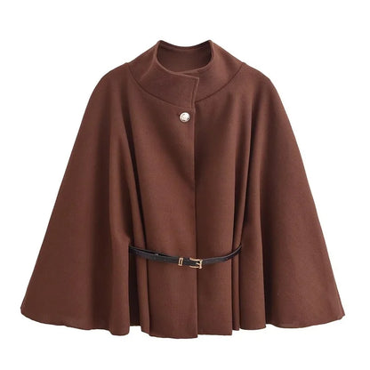 Belted Poncho Coat