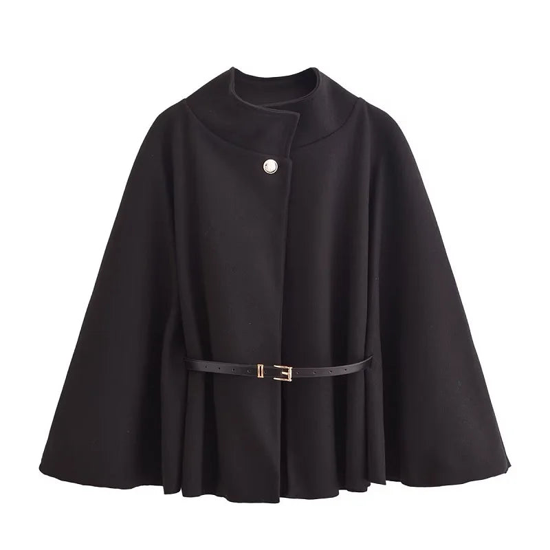 Belted Poncho Coat