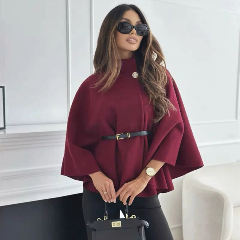 Belted Poncho Coat