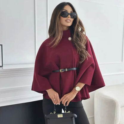 Belted Poncho Coat