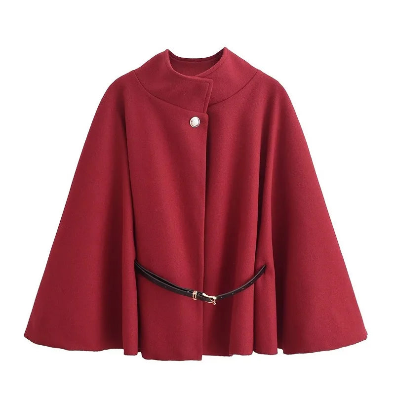 Belted Poncho Coat