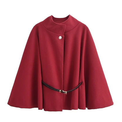 Belted Poncho Coat