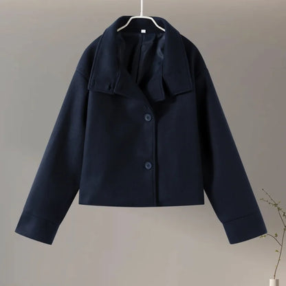 Stand Collar Button Up Coat